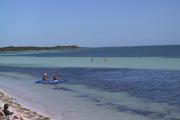 Photo: BAHIA HONDA SP. Kayakers paddling in the shallow water off of Loggerhead beach at Bahia Honda State Park.