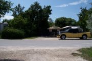 Photo: Buttonwood: Paved road with occupied site in background and bushes around sites