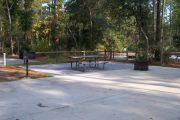 ADA Accessible site with concrete pad and picnic table.