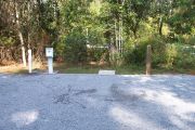 View from the rear of the campsite looking toward hookups.