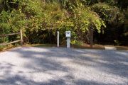 View from the rear of the campsite looking toward hookups.
