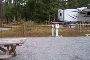 View of hookups for campsite.