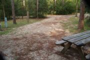 Campsite with picnic table.