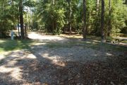 Shaded-filled campsite.