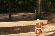 Campsite #18 with picnic table.