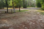 Campsite with water and electric hook ups.