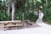 This site provides a concrete ADA sidewalk to the campground bathrooms.