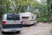 This view shows the size of the site for reference in matters of backing and pulling out a trailer.
