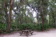 Each site is equipped with a picnic table, clothesline/lantern post, hose bib, electric hook-up for 20 and 50 amp service, and fire pit on the ground with a fold over grill top.