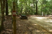 Campsite with water, electric and picnic table.