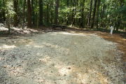 Campsite with picnic table.