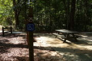 ADA-Accessible site with concrete pad and picnic table. RVs only.