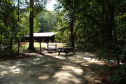 ADA-Accessible site with concrete pad and picnic table and sidewalk to restroom. RVs only.