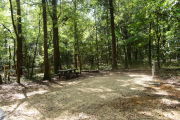 Campsite with water, electric and picnic table.