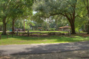 Shaded campsite located in the middle of the campground.