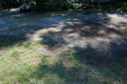 View of shaded campsite.
