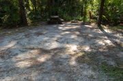 Partially view of shaded campsite.