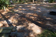 Partially view of shaded campsite.