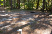Partially view of shaded campsite.