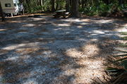 Partially view of shaded campsite.