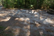 Partially view of shaded campsite.