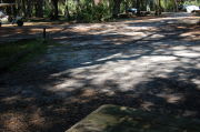 Partially view of shaded campsite.