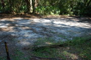 Partially view of shaded campsite.