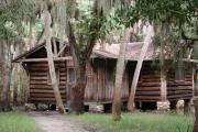 Historic, rustic cabin built by the Civilian Conservation Corp in the 1930s that can be rented for overnight stays.