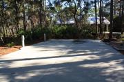 Conveniently located, this is an ADA full access site. A cement 20 feet by 40 feet pad and pathway facilitates direct access to the campground facilities.  Accessible amenities include water/electric, Barbeque grill, picnic table, fire ring, clothes line and 11 feet by 11 feet tent pad.