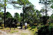Bicyclists enjoy a trek on the Yellow Trail.
