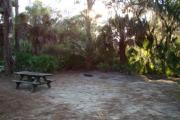 View of picnic table and grill