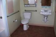 Expanded ADA accessible bathroom
