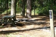 This site includes water, septic, and electric.  Accommodates tents, pop ups and RV's.