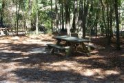 This site is a pull through and includes water, septic, and electric.  Accommodates tents, pop ups and RV's.