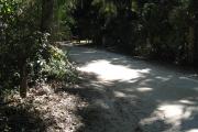 This view shows the site number as well as the drive which runs in front of the site, for reference in matters of backing and pulling out a trailer.