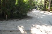 This view shows the site number as well as the drive which runs in front of the site, for reference in matters of backing and pulling out a trailer.
