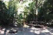 Each site is equipped with a picnic table, lantern post, hose bib, electric hook-up for 20 and 30 amp service, and fire pit on the ground with a fold over grill top.