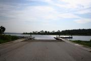 A view of the boat ramp and the fishing docks, overlooking the other side of the park.