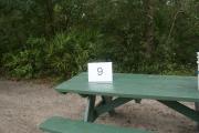 Campsite #9 at Blue Spring State Park showing picnic table.