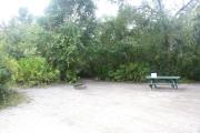 Campsite #9 at Blue Spring State Park showing picnic table and fire ring.