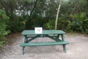 Campsite #12 at Blue Spring State Park showing picnic table.