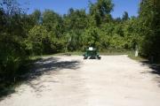 Campsite #14 at Blue Spring State Park showing picnic table and fire ring.