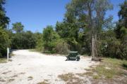 Campsite #19 at Blue Spring State Park showing picnic table and fire ring.