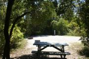 Campsite #23 at Blue Spring State Park showing picnic table.
