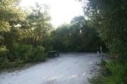 Campsite #27 at Blue Spring State Park showing picnic table and fire ring.