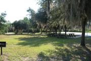Sunny day at the picnic area.