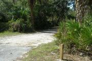 Looking at campsite marker #23; site mostly sunny in afternoon