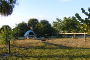 Looking into the site  (with campers)