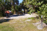 Looking into the site  (with campers)