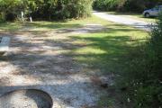 View from the rear of the campsite looking toward the road.